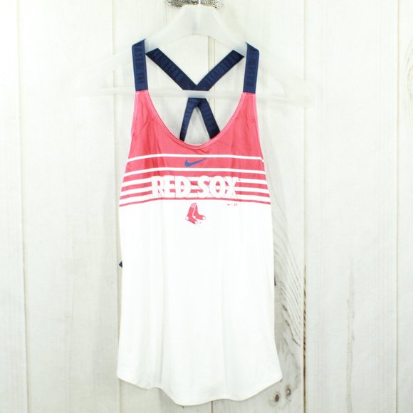 NWT! Nike Red Sox Dri Fit Tecnology Standard Fit Racerback Tank Top Size L - Picture 2 of 14